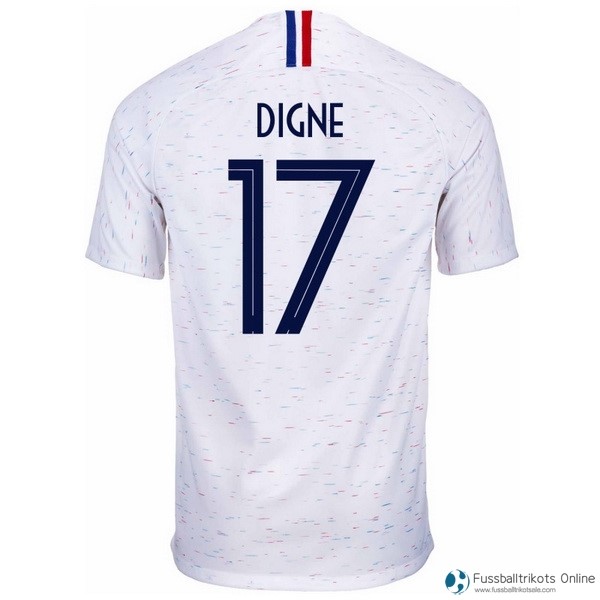 Frankreich Trikot Auswarts Digne 2018 Weiß Fussballtrikots Günstig